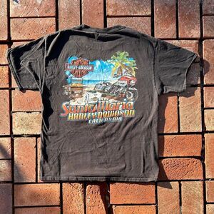 Harley Davidson Santa Maria Biker Chopper Motorcycle - Tshirt - L